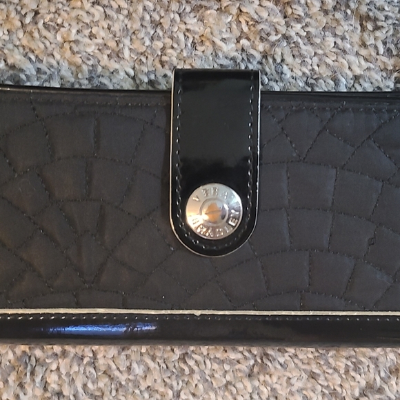 Vera Bradley quilted tote, clutch and wallet black - Picture 5 of 6